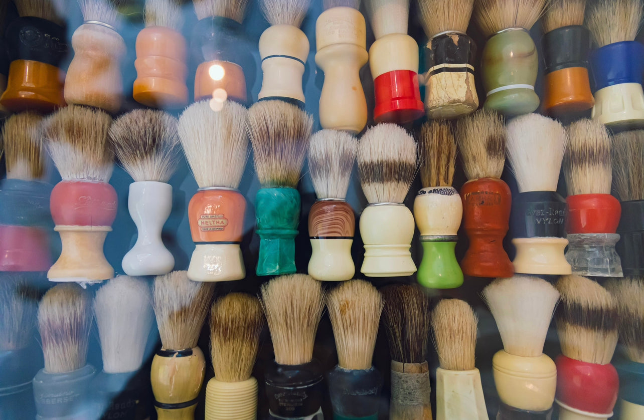 The difference in shaving brush bristles
