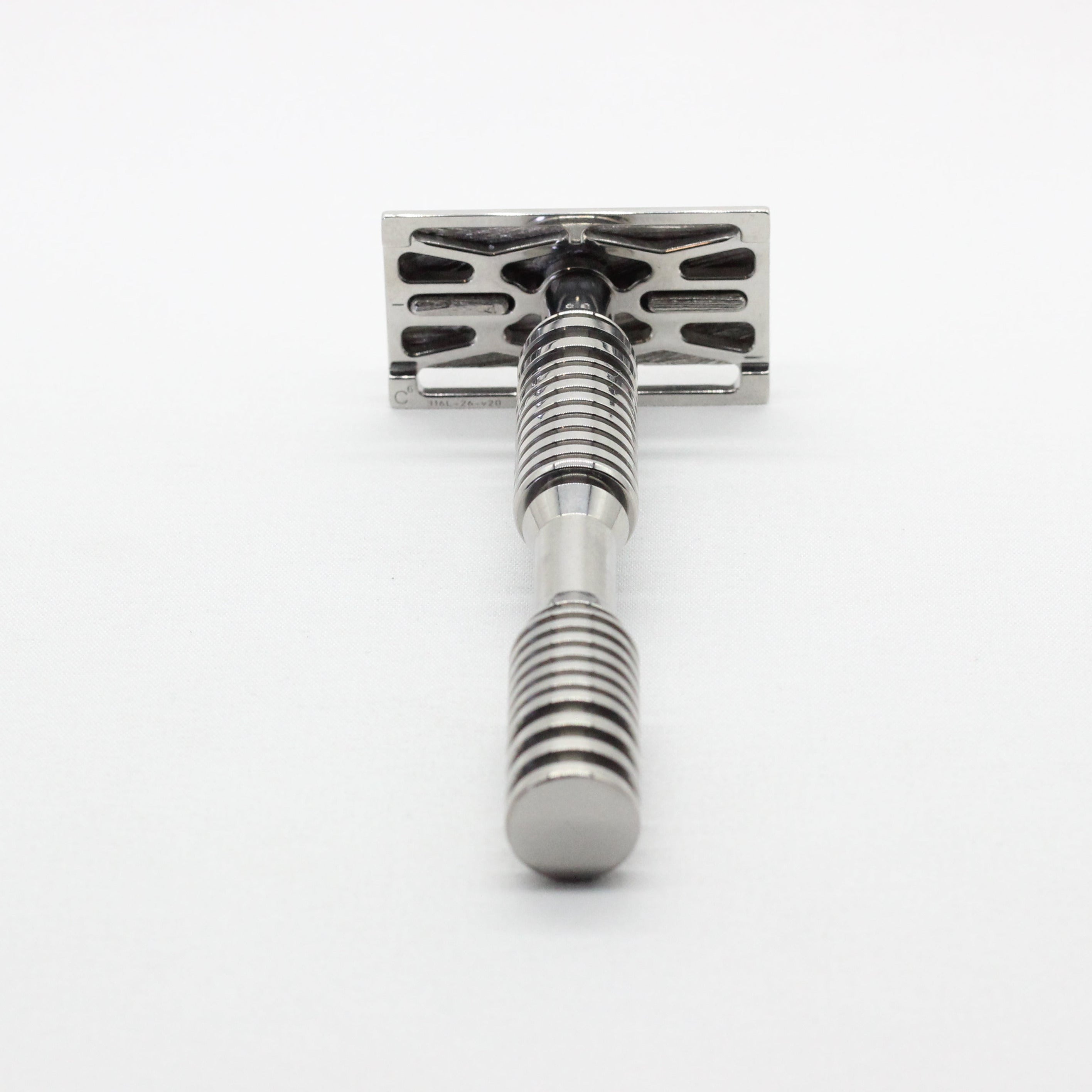 Custom limited edition safety razor - Mens shaving reduce razor burn - top view