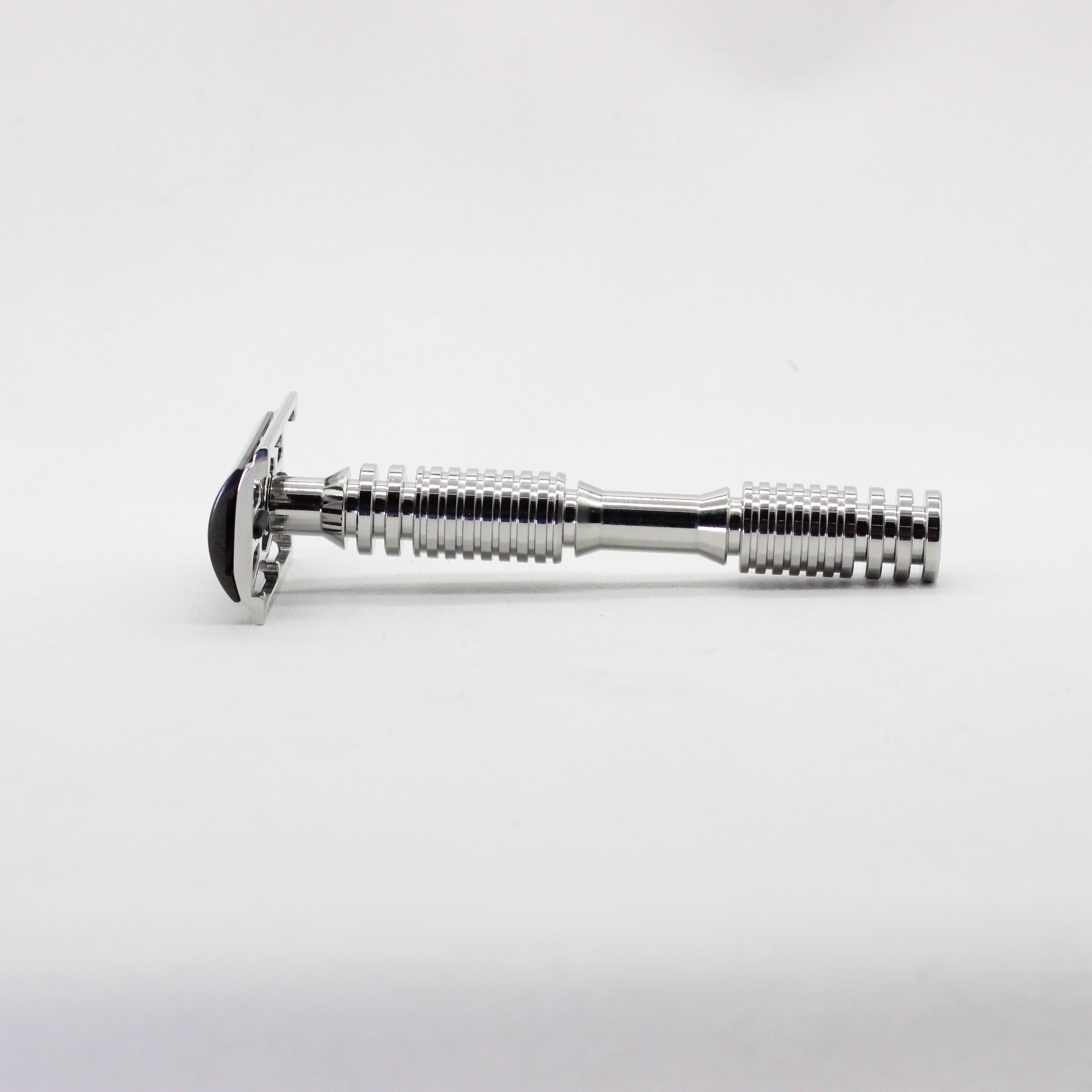 DLC Coated Cap Safety Razor - Side handle view