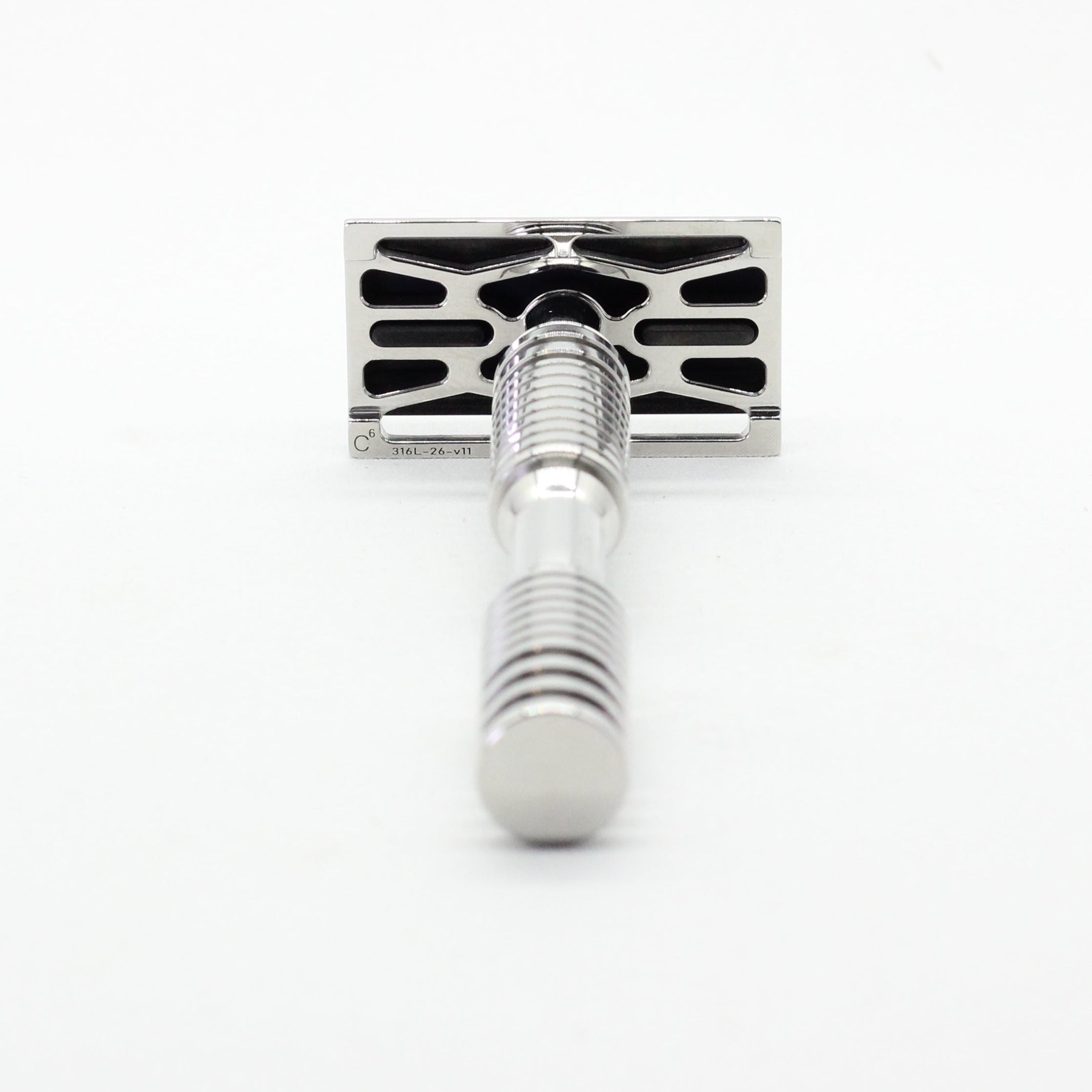 DLC Coated Cap Safety Razor - Top view
