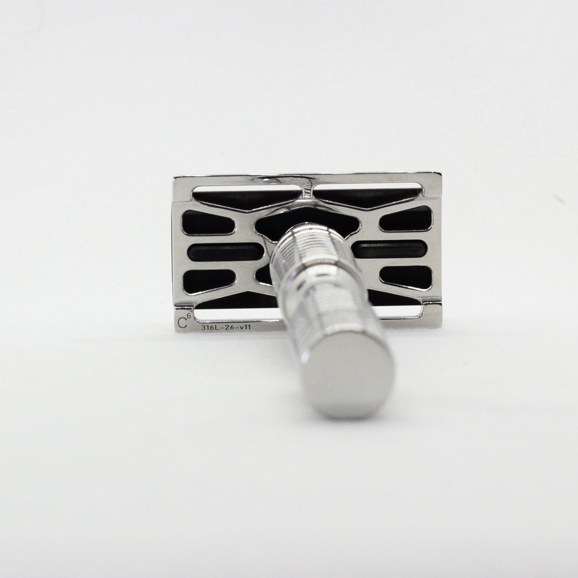 DLC Coated Cap Safety Razor - Web plate view