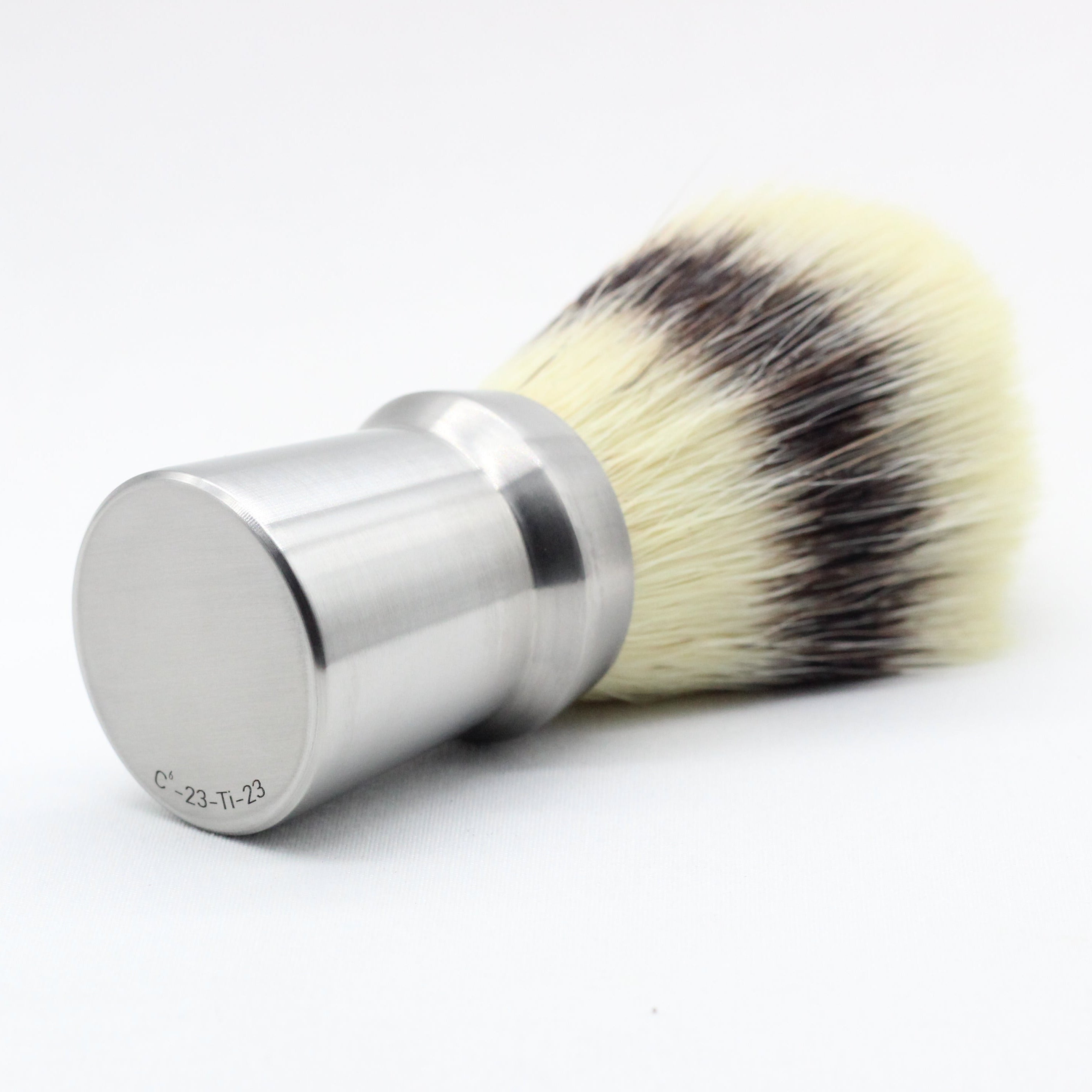 Titanium Shaving Brush - Hand Tied knot