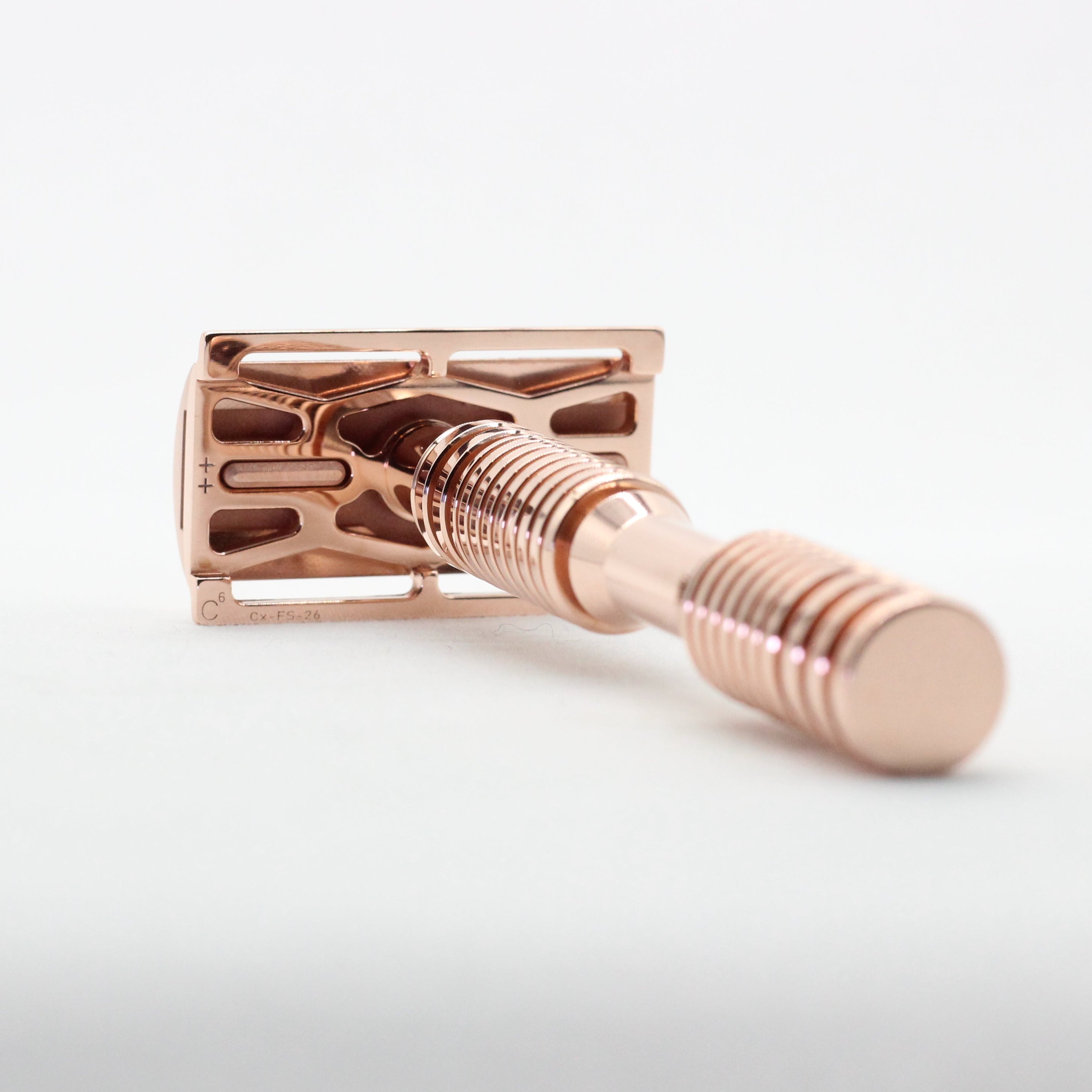 Made in USA copper DE safety razor - individual serial number