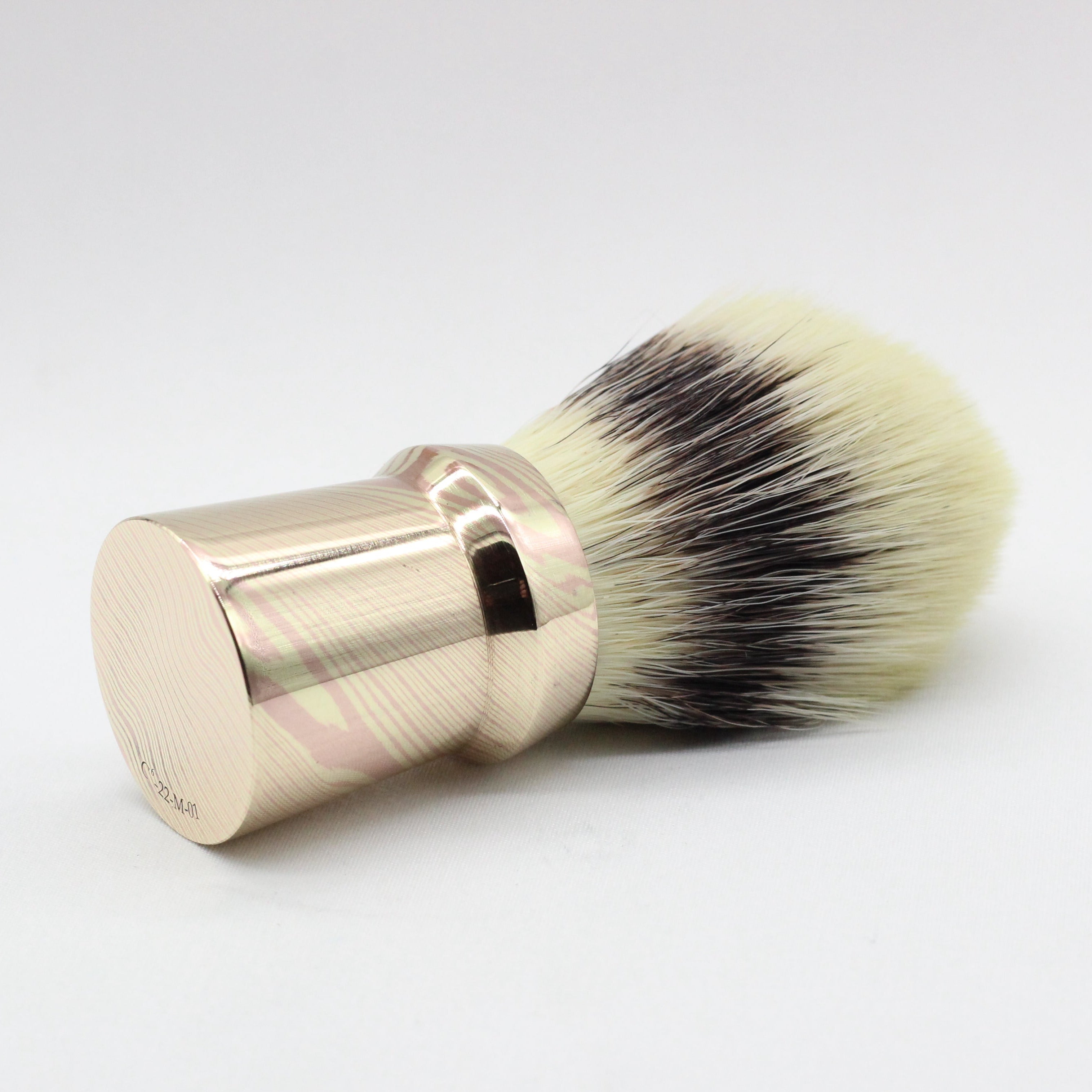 Mokume luxury shaving brush - Side view