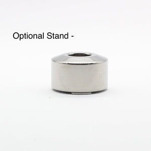 Optional stand - Titanium safety razor stand - Grade 5 Titanium alloy - Tripod feet to allow water and air to flow - polished finish - works with all carbon shaving co single edge safety shavers