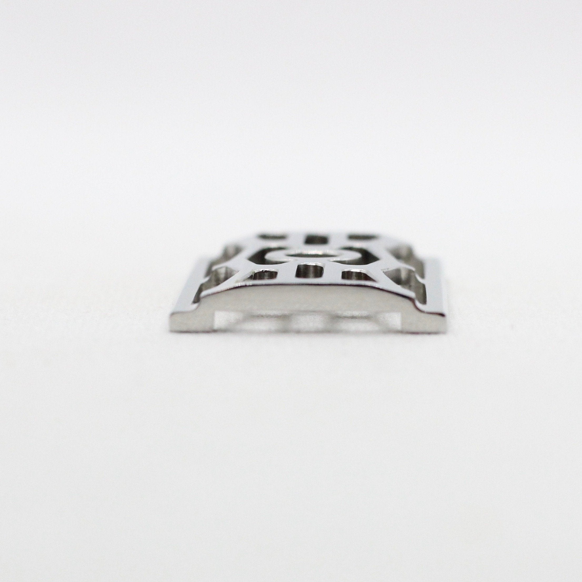 Thin plate view - Polished stainless steel 316l marine grade single edge razor / double edge safety razor shaving - web plate / wet shaving