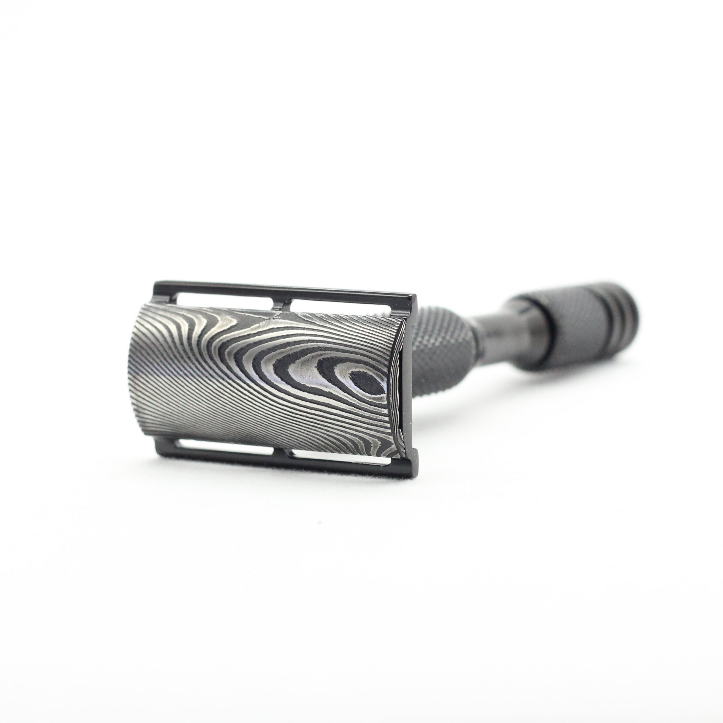 DLC and Damascus safety razor