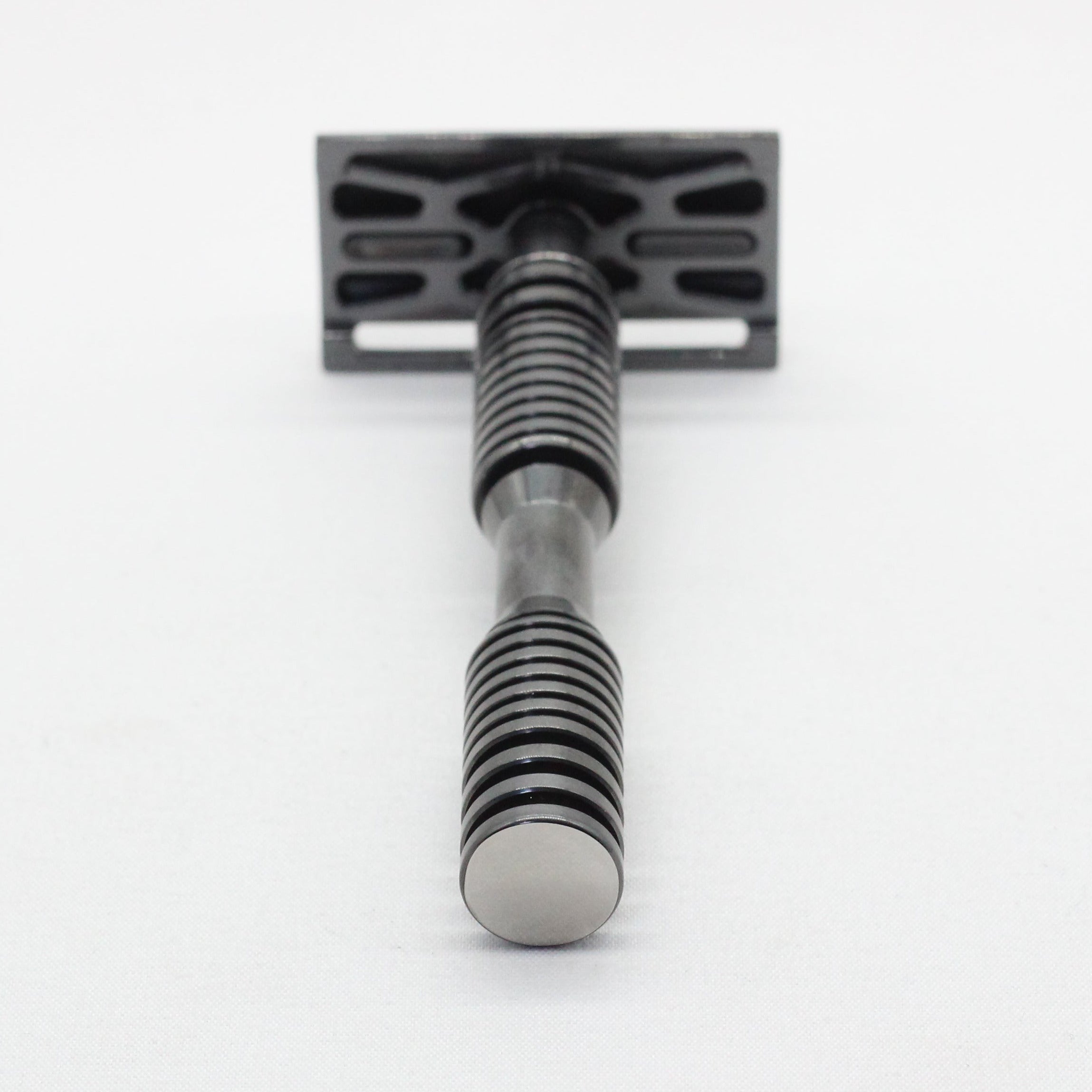 Black DLC coated safety razor - reduces razor burn - Limited edition - handle view
