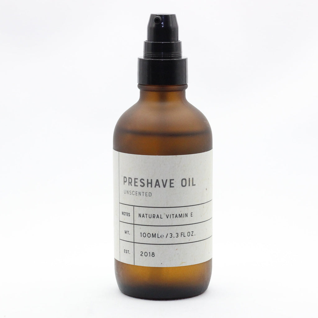Preshave oil to reduce razor burn and post shave irritation