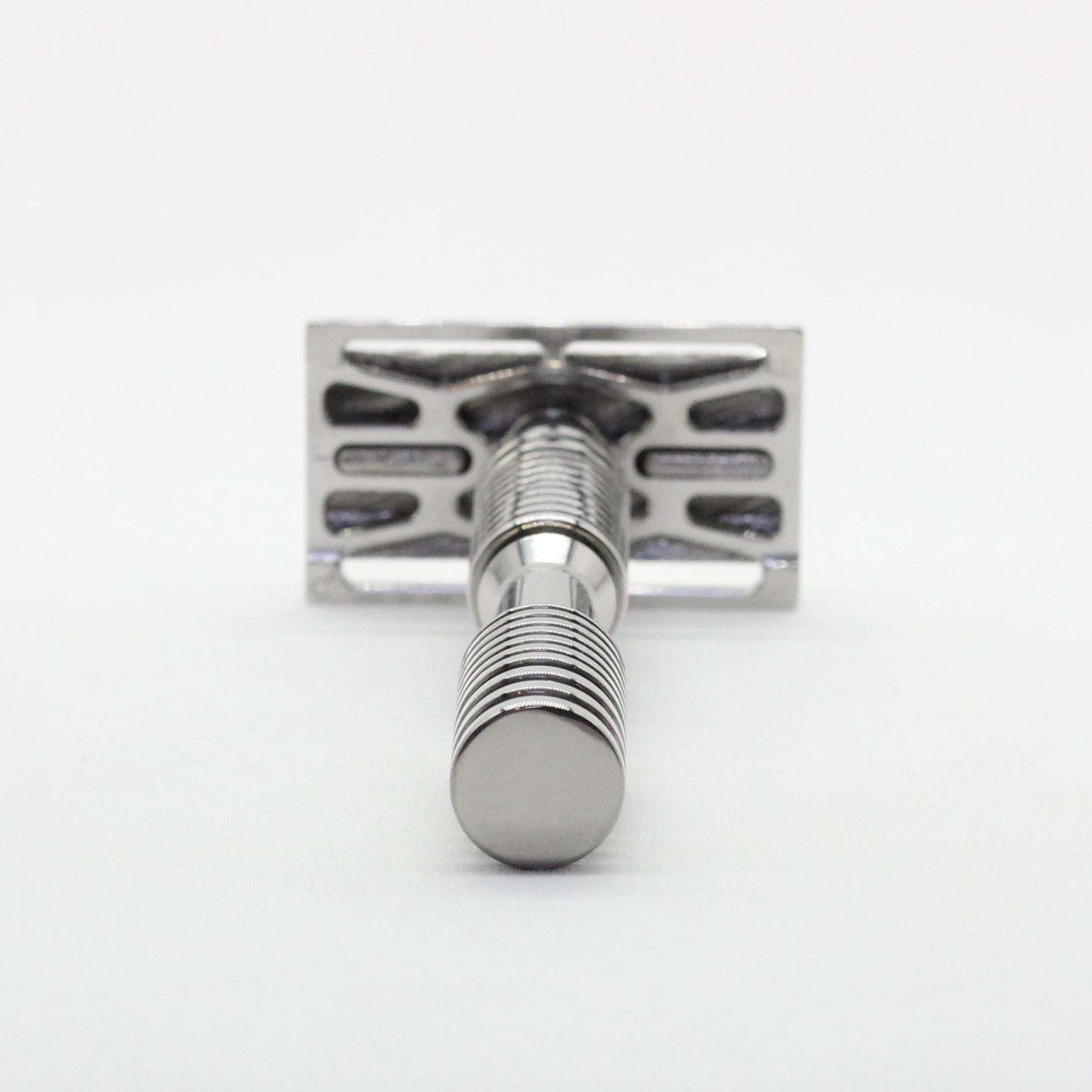 Custom limited edition safety razor - Mens shaving with safety razor reduce ingrown hairs - Handle view