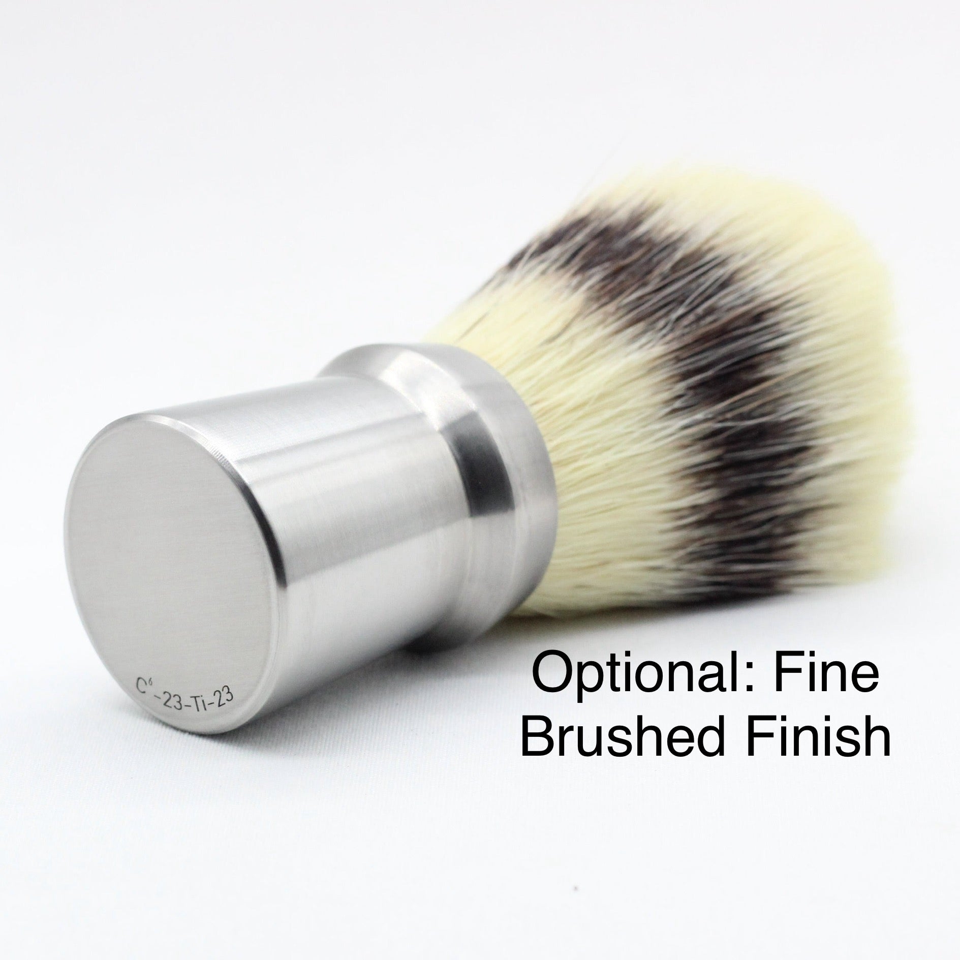 Titanium Shaving Brush - Hand Tied knot