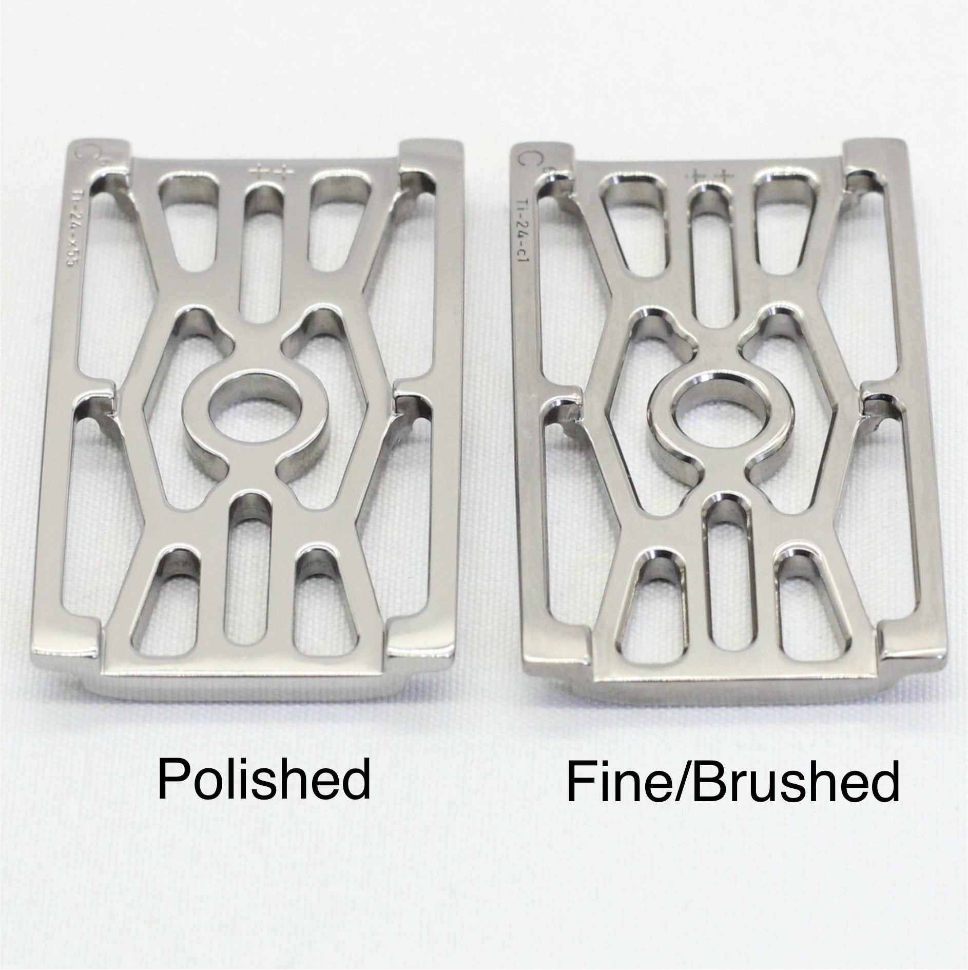 Brushed finish titanium safety razor