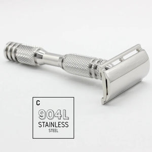 Luxury high polish 904L stainless steel safety razor