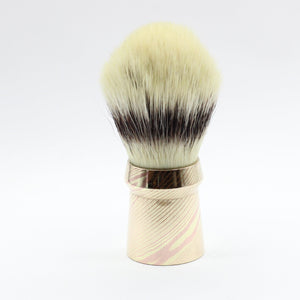 Mokume Shaving Brush - Hand Tied knot