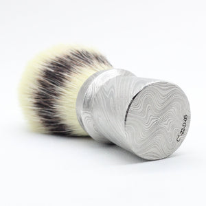 Reserved/Custom: Damascus Shaving Brush - Hand Tied knot. 5