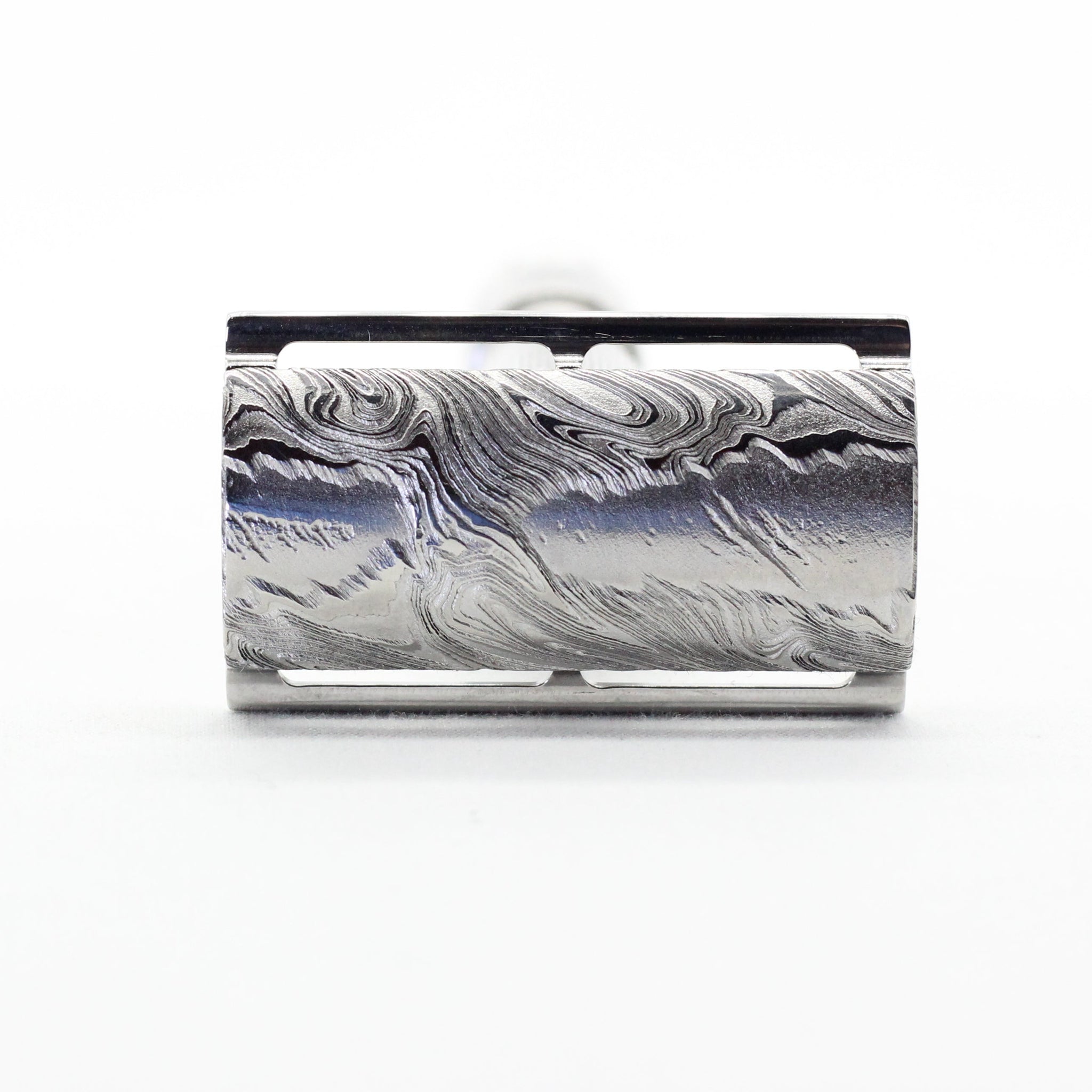 stainless damascus steel safety razor