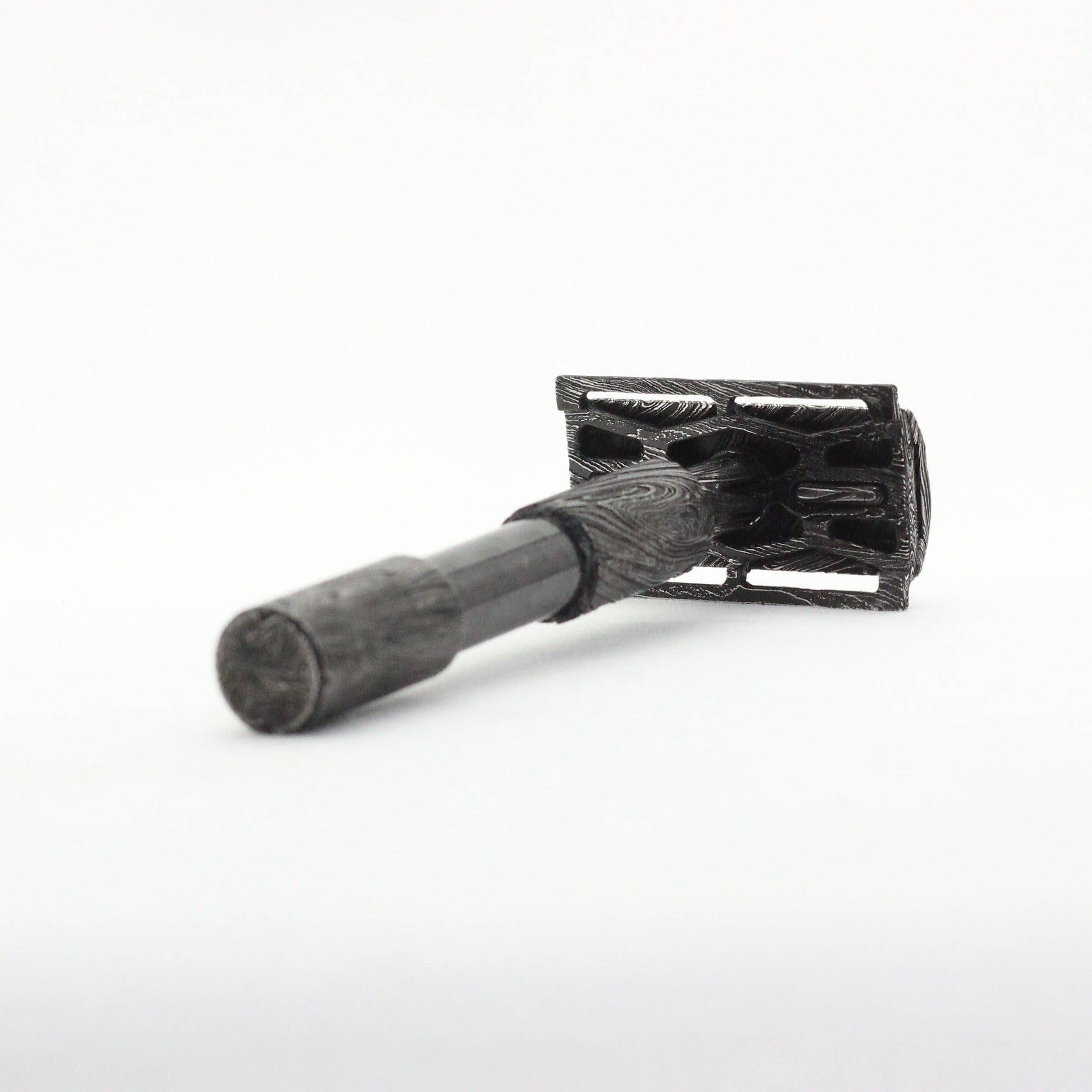 Luxury mens razor - DLC stainless damascus