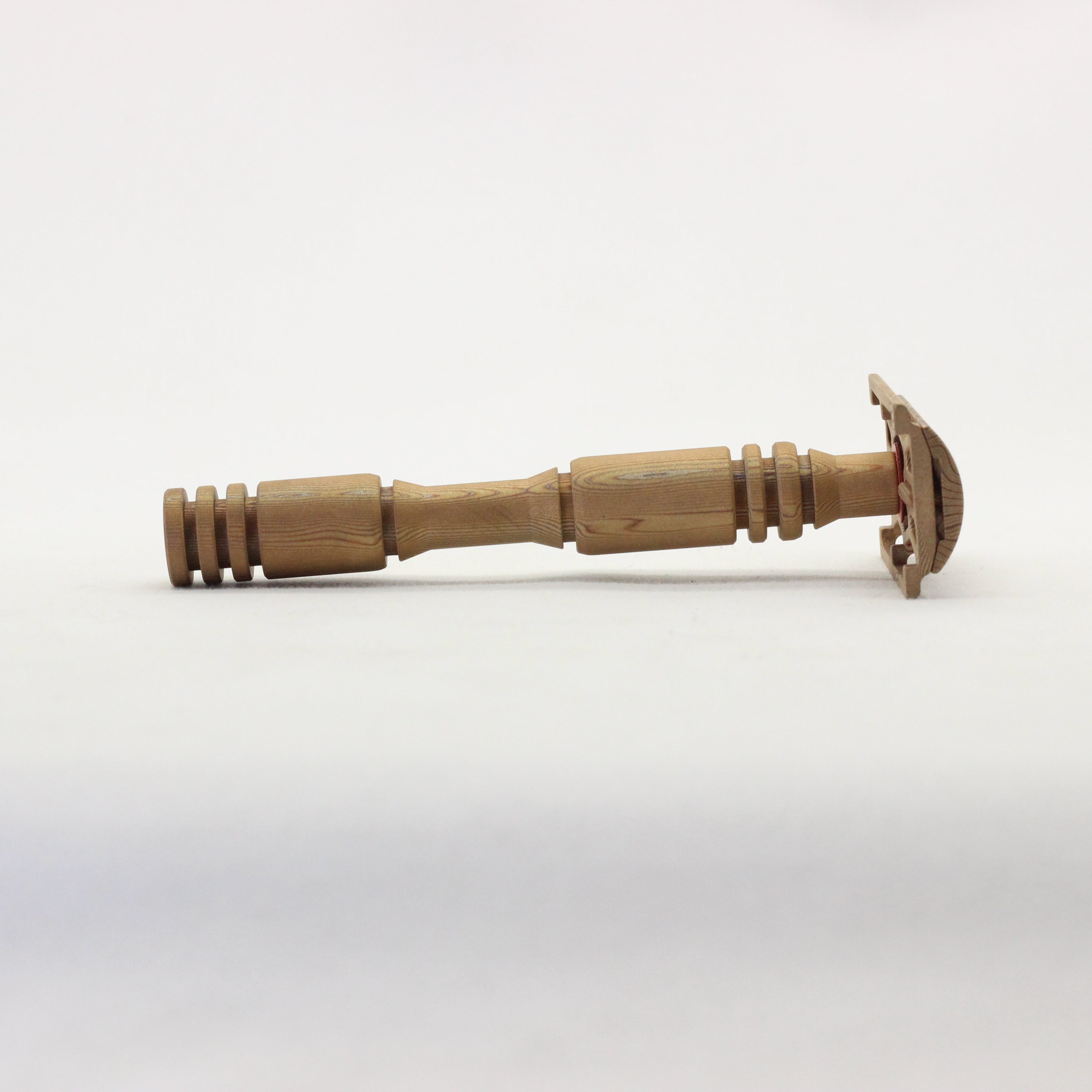 Mokume safety razor - Limited edition - side view with thin head
