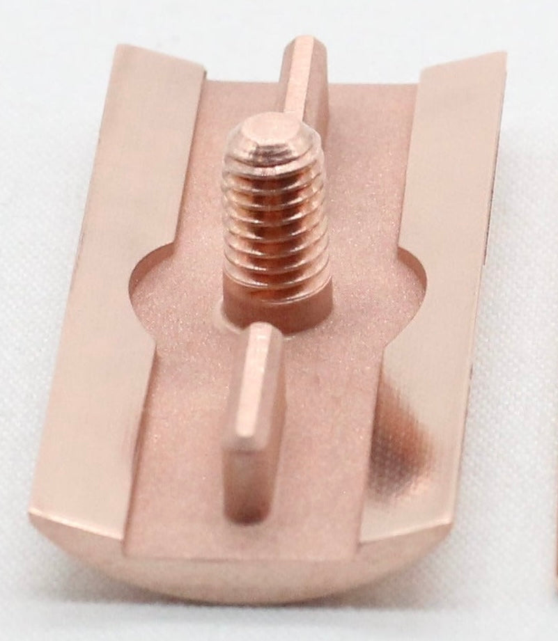 Serial numbers on Copper safety razor for mens shaving - Under cap view
