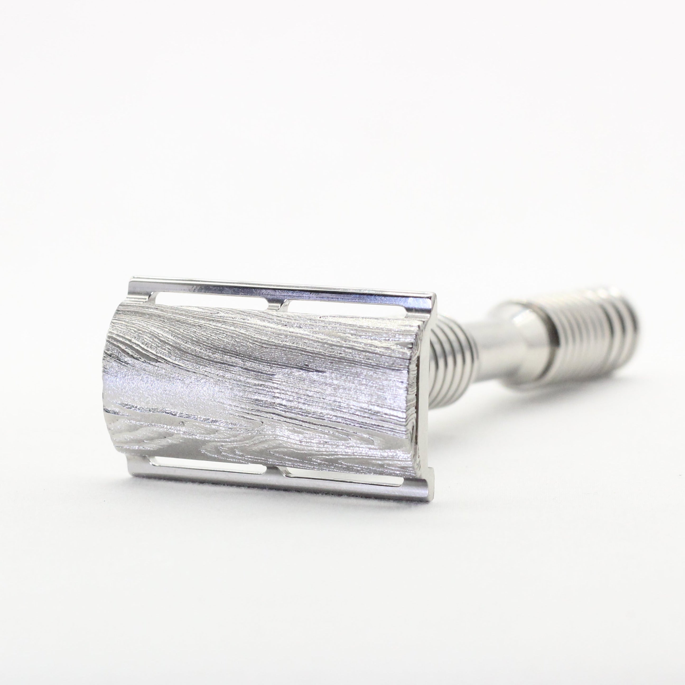 Templar safety razor - Damascus steel - unique pattern