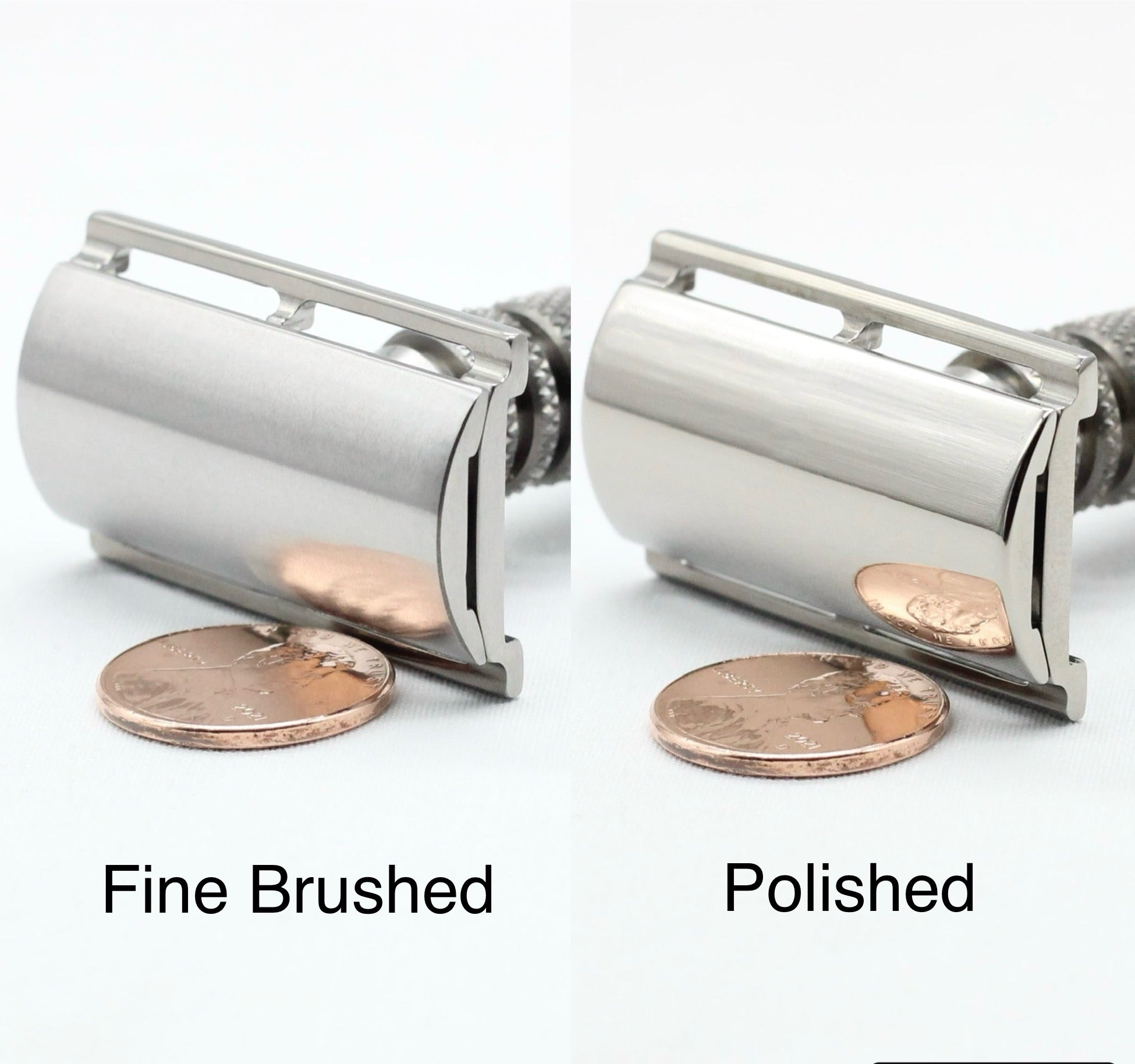 Titanium brushed finish safety razor