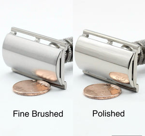 Titanium brushed finish safety razor