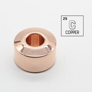 Copper safety razor stand - c110 99.9% pure copper - Tripod feet to allow water and air to flow - polished finish - works with all carbon shaving co single edge safety shavers