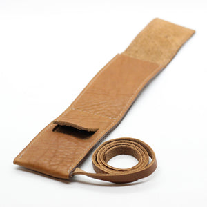 Single edge razor leather case for Cx razor - Top view