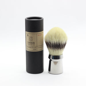 Titanium Shaving brush - no pplastic packaging - Used to lift hairs and soften skin while shaving. Essential part of a grooming kit