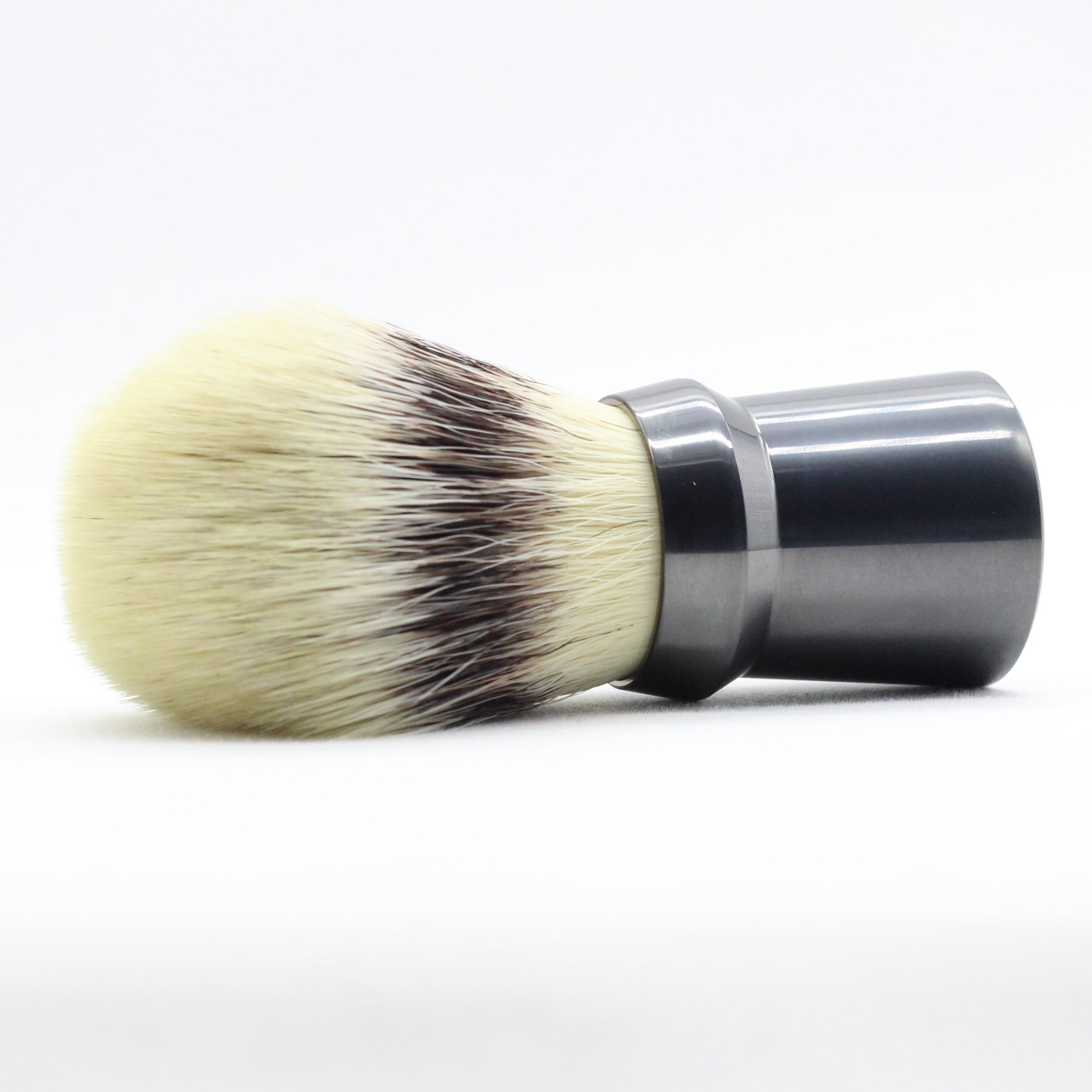 Reserved: Titanium/DLC Shaving Brush - Hand Tied knot