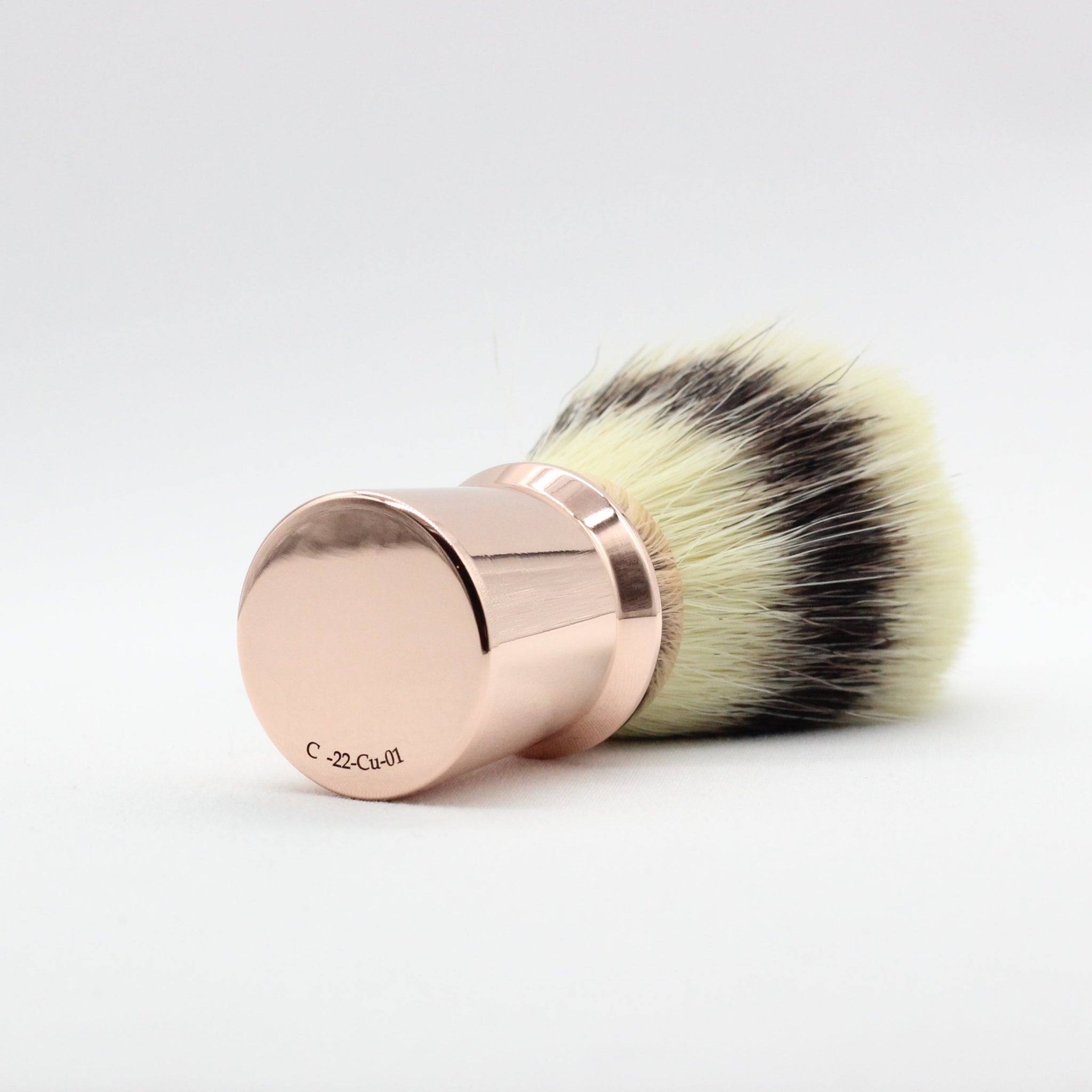 Copper shaving brush with unique serial number