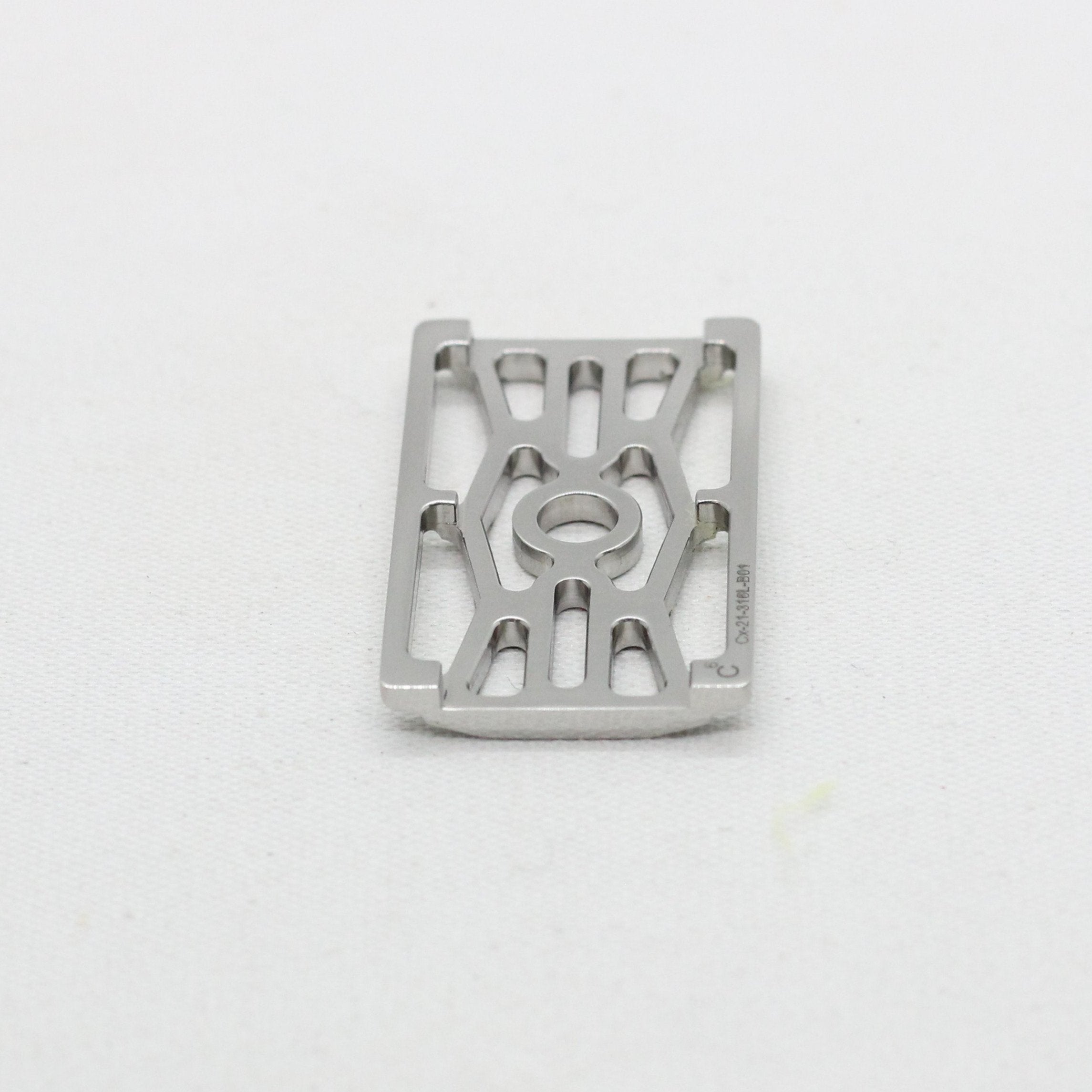 Top view base plate web design - Polished stainless steel 316l marine grade single edge razor / double edge safety razor shaving - web plate / wet shaving
